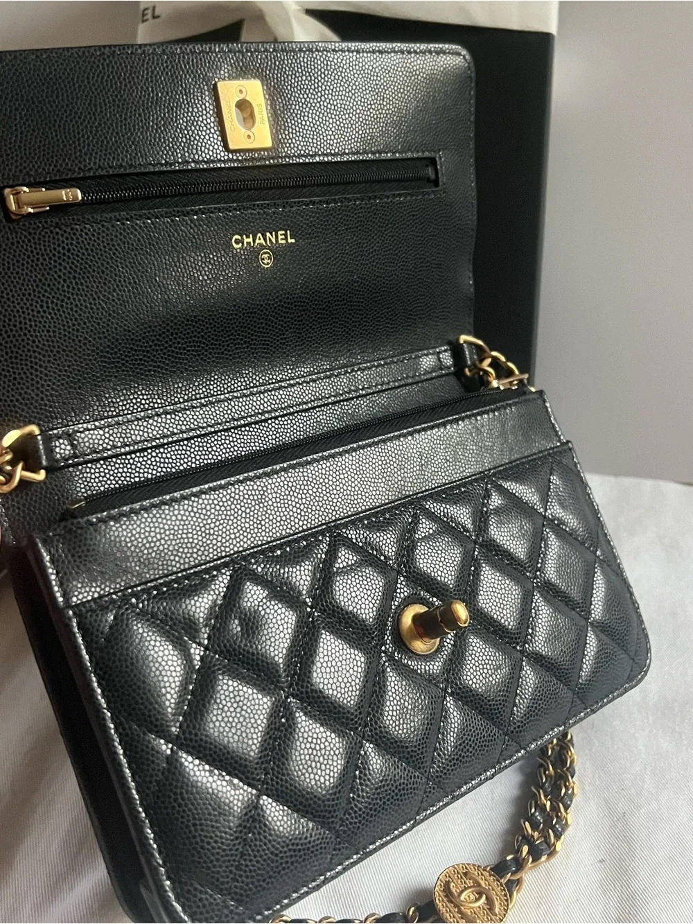 Chanel Cavair Twist Your Buttons WOC Crossbody
